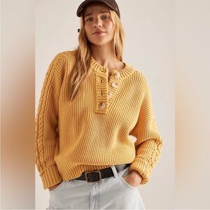 Varley Vera Button Neck Sweater